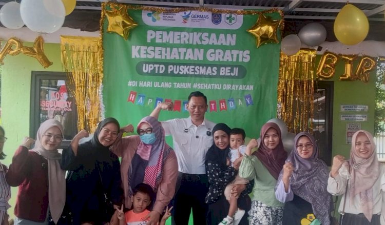 Pelaksanaan Program Cek Kesehatan Gratis di wilayah Kecamatan Beji di Hadiri AHY
