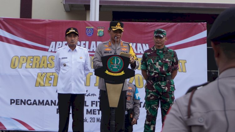 Apel Gelar Pasukan Operasi Ketupat Jaya 2025 di Hadiri Dandim 0508/Depok