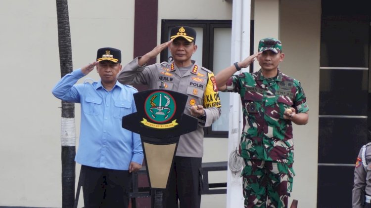 Apel Gelar Pasukan Pengamanan Malam Takbiran 2025 Kota Depok Dihadiri Dandim 0508/Depok