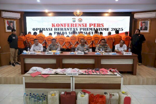 18 Hari Operasi Berantas Premanisme, Polda Sulut dan Jajaran Ungkap 189 Kasus dan Amankan 63 Tersangka