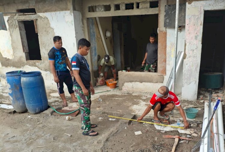Wujud Kemanunggalan TNI-Rakyat, RTLH di Harjamukti Disulap Jadi Hunian Nyaman Lewat TMMD