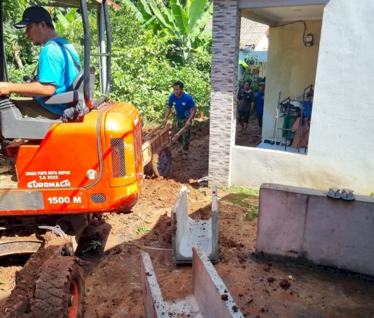 Totalitas Satgas TMMD ke-124 Depok Tuntaskan Pembangunan Fisik Drainase dan RTLH