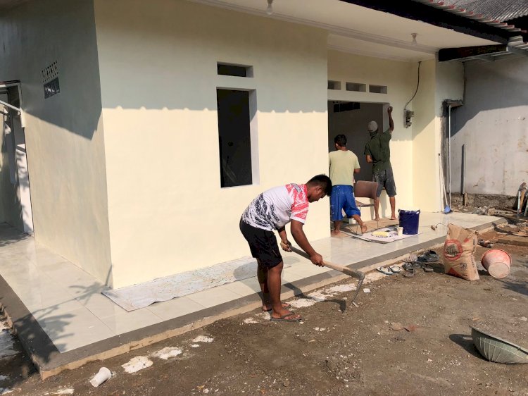 Progres Pembangunan Fisik di TMMD Ke-124 Kodim 0508/Depok, Tiga RTLH di Harjamukti Sudah Lebih Dari 75 Persen