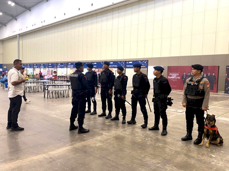 Unit Jibom Satuan Brimob Polda Metro Jaya Pastikan Keamanan Konser Awaken Bloodline di ICE BSD