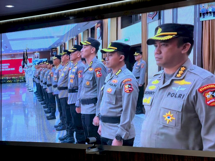 Polda Metro Jaya Ikuti Upacara Virtual Pemuliaan Nilai Luhur Tribrata dalam Rangka HUT Bhayangkara ke-79
