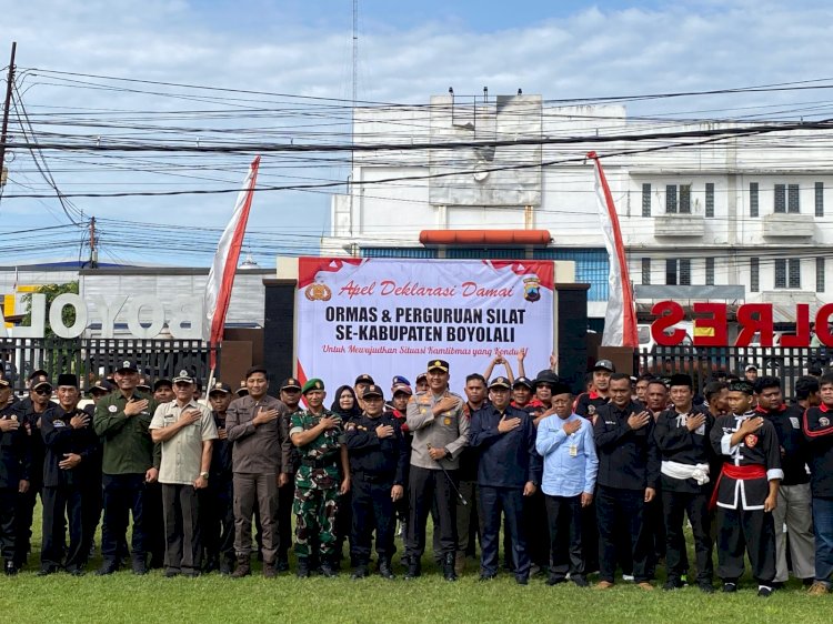 Polres Boyolali Gelar Apel Deklarasi Damai Bersama Ormas dan Perguruan Silat