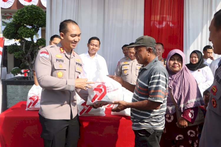 Polres Tegal Kota Gelar Bazar dan Pasar Murah Paket Sembako