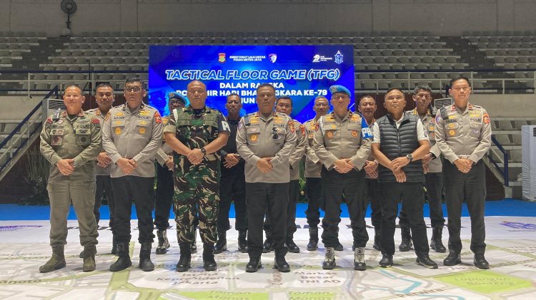 Polri Gelar Tactical Floor Game Jelang HUT Bhayangkara ke-79, 5.800 Personel Disiagakan untuk Amankan Monas